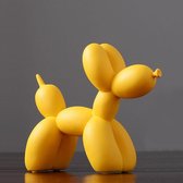 BaykaDecor Standbeeld Ballon Hond - Jeff Koons replica Balloon Dog - Luxe Grote Versiering - Geel - Kinderkamer Decoratie - 23 cm