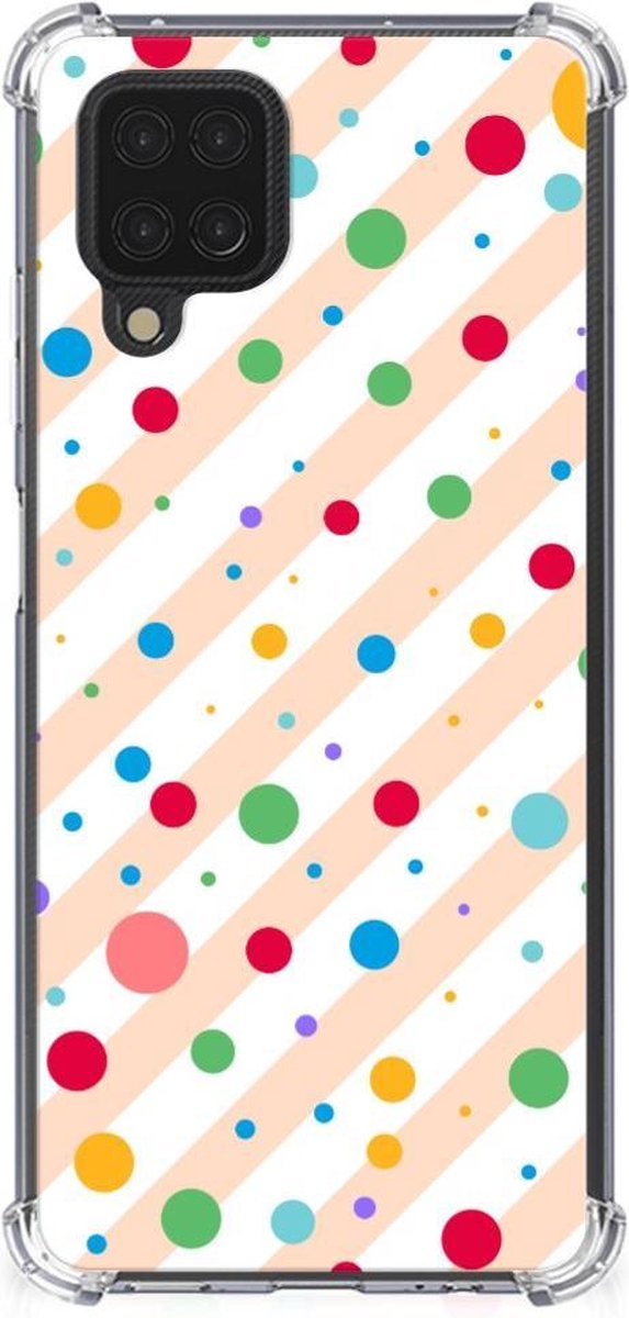 Samsung Galaxy A12 Doorzichtige Silicone Hoesje Dots