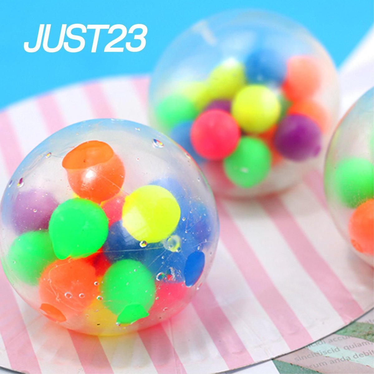 JUST23 DNA stress Ball - Fidget toys - Stressbal orbeez - Regenboog