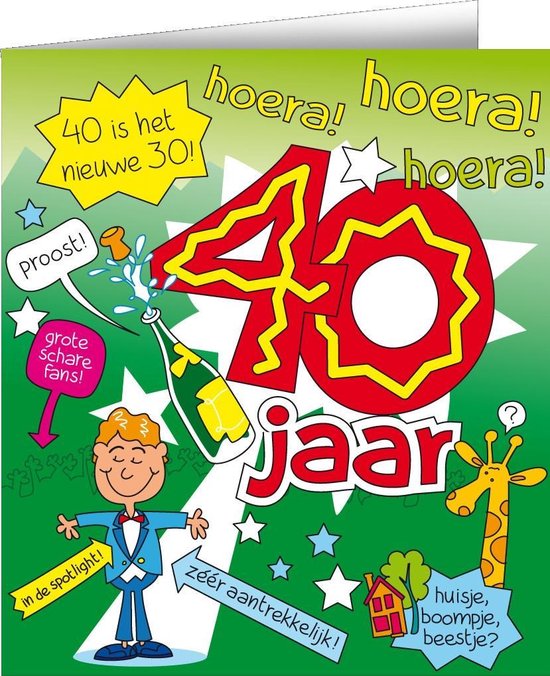 Paperdreams Carte De Voeux Dessin Anime 40 Ans Homme Bol Com