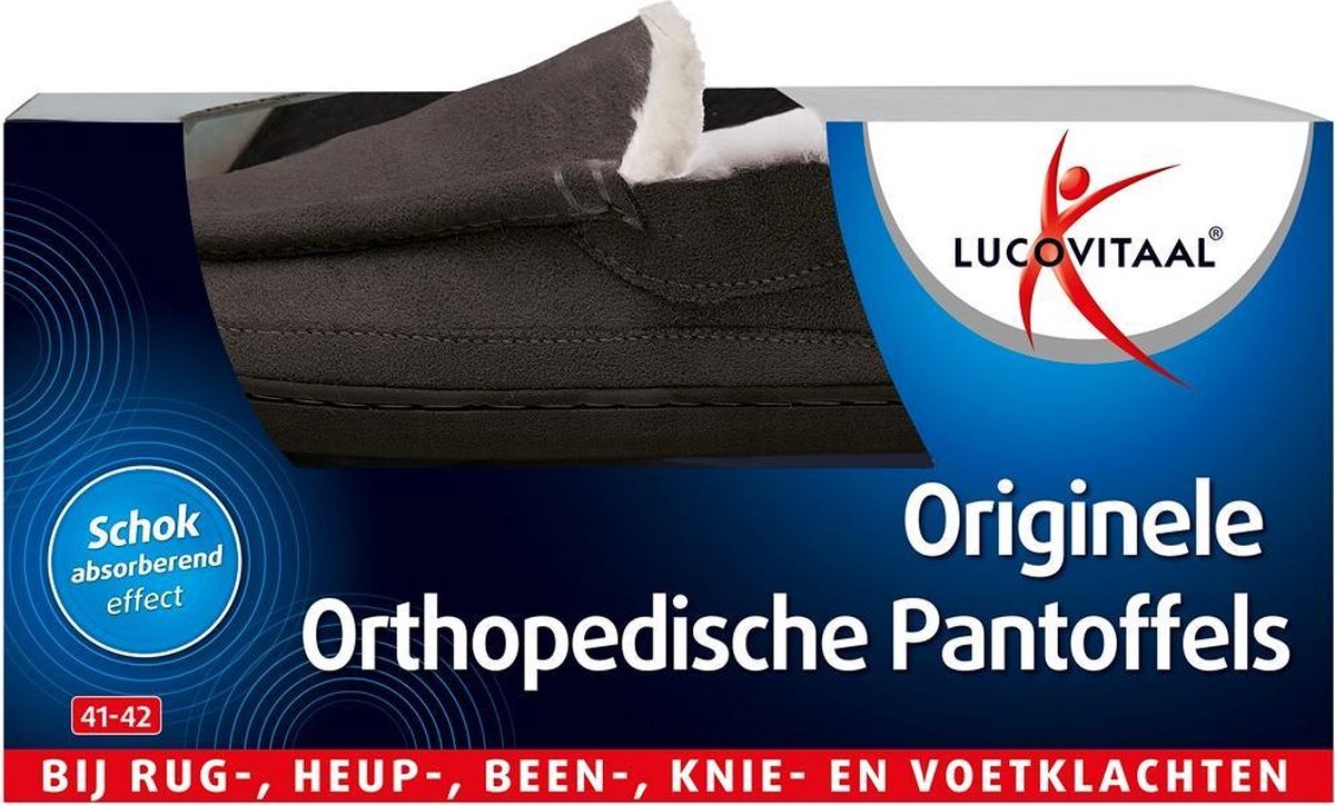 Lucovitaal Orthopedische Pantoffels Antraciet