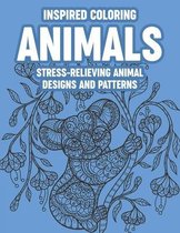 Inspired Coloring Animals Stress-Relieving Animal Designs And Patterns: Coloring Sheets With Intricate Patterns For Stress-Relief, Relaxing Animal Des