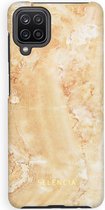 Selencia Maya Fashion Backcover Samsung Galaxy A12 hoesje - Marble Sand