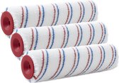 Set van 6x stuks muur vacht anti-spat verfrollers polyester microvezel pluisvrij 6,6 x 25 cm