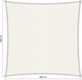 Shadow Comfort® Vierkantige schaduwdoek - UV Bestendig - Zonnedoek - 400 x 400 CM - Arctic White