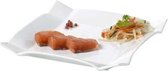 Corner Wit Dinerbord - Plat - 25x25cm - Vierkantig