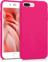 kwmobile telefoonhoesje voor Apple iPhone 7 Plus / 8 Plus - Hoesje met siliconen coating - Smartphone case in neon roze