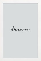 JUNIQE - Poster met houten lijst Dream -13x18 /Roze