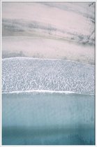 JUNIQE - Poster in kunststof lijst Lofoten strand lichte foto -30x45