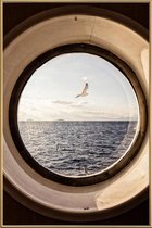 JUNIQE - Poster met kunststof lijst Ocean View -20x30 /Bruin & Ivoor
