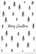 JUNIQE - Poster A Perfect Christmas -40x60 /Wit & Zwart