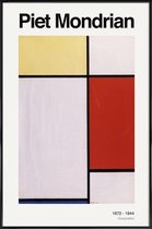 JUNIQE - Poster met kunststof lijst Mondrian - Composition -13x18