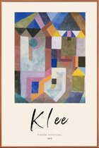 JUNIQE - Poster met kunststof lijst Klee - Colorful Architecture