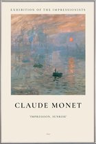 JUNIQE - Poster met kunststof lijst Monet - Impression, soleil levant