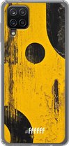 6F hoesje - geschikt voor Samsung Galaxy A12 - Transparant TPU Case - Black And Yellow #ffffff