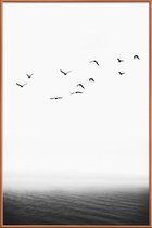 JUNIQE - Poster met kunststof lijst Forever Free -30x45 /Wit & Zwart