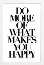 JUNIQE - Poster in houten lijst do more -20x30 /Zwart