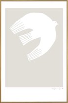 JUNIQE - Poster met kunststof lijst Thoughts Are Free No. 2 -60x90
