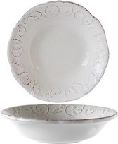 Feston Vine Cream Diep Bord - Calotte - Ø 20cm - Met Patine Coating