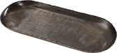 PTMD Pearce Ovale Schaal - 34 x 15 x 1,5 cm - Aluminium - Zilver