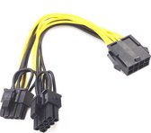PCIE 8pin to 2*8Pin (6+2) Pcie video card VGA Hub Power kabel ETH Ethereum Mining