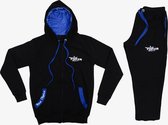 Forza sporstwear Jogging pak- 0/4 jaar - zipper - zawart / blauw