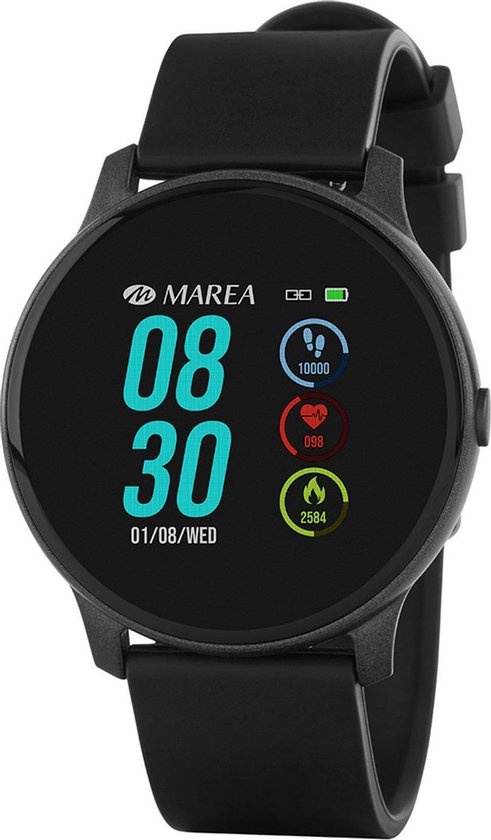 Marea smartwatch met zwarte rubberen band B59006/1 | bol.com