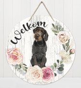 Welkom - Duitse Staande Hond Draadhaar | Muurdecoratie - Bordje Hond