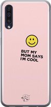 Samsung Galaxy A50 siliconen hoesje - I'm cool quote - Soft Case Telefoonhoesje - Roze - Tekst