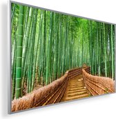 Infrarood Verwarmingspaneel 130W met fotomotief een Smart Thermostaat (5 jaar Garantie) -  Japan Bamboo 182