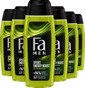 Bol.com Fa Men Sport Energy Boost - Man - Douchegel - Voordeelverpakking - 6 x 250 ml aanbieding