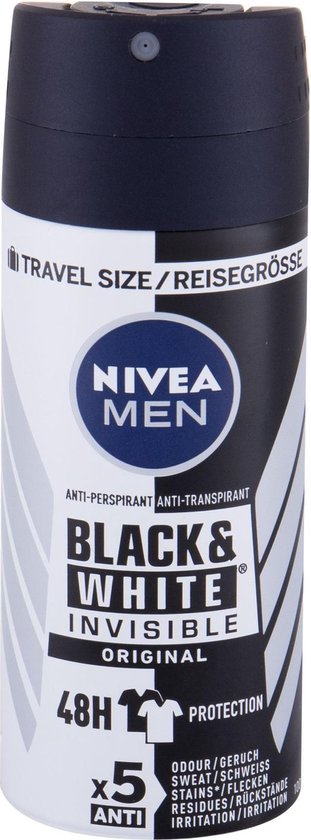 Nivea - Invisible For Black & White Antiperspirant for Men in Spray - 100ml