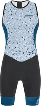 Santini Snelpak Heren Blauw Zwart - Pietra Sleek Trisuit - Stg Gel Padding - XL