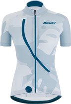 Santini Fietsshirt Korte mouwen Blauw Dames - Giada Maui S/S Jersey For Women Silver Bullet - S