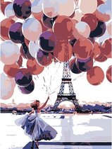 Schilderenopnummers.com® - Schilderen op nummer volwassenen - Dancing Paris - 50x40 cm - Paint by numbers