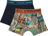 Vingino jongens ondergoed boxers 2-pack Burn Multicolor Army Green