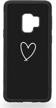 Heart in black Telefoonhoesje - Samsung Galaxy S9