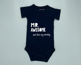 Romper mr awesome - Blauw, 50/56
