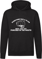 Everyone has a plan until they get punched in the mouth  Hoodie | bokser | kickboksen | vechtsport | sweater | trui | unisex | capuchon