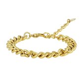 My Bendel 8 mm grove gouden schakelarmband - Stoere armband met grove gouden schakels - Met luxe cadeauverpakking