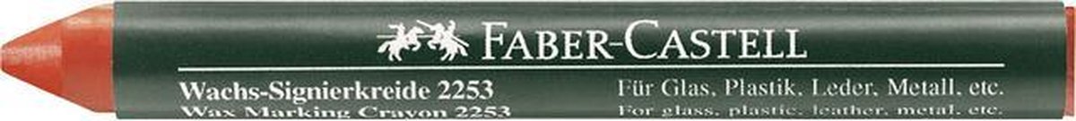 Faber Castell Merkkrijt FC wax 2253 rood -