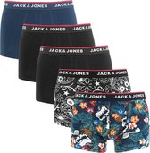 Jack & Jones printed 5P zwart & blauw - XL
