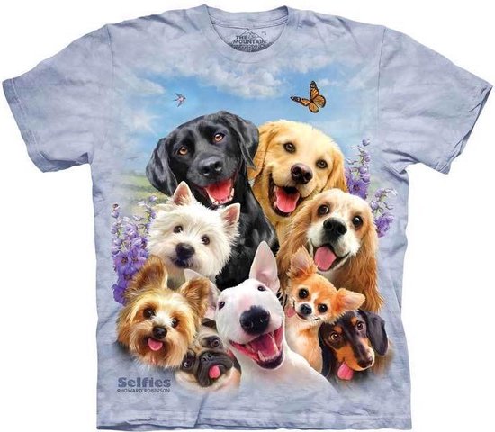 KIDS T-shirt Dogs Selfie L