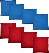 Originele Cornhole Bean Bag Set (8) - 4 rode en 4 blauwe Cornhole zakjes - Hoogwaardige Kwaliteit