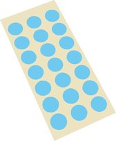 Ronde etiketten, zelfklevend, 37 mm, 10 per vel Lichtblauw