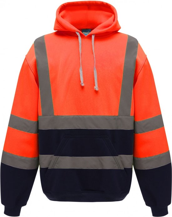 Yoko RWS hoodie met capuchon XXL Marineblauw/Oranje