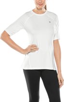 Coolibar - UV sportshirt voor dames - Devi Fitness - Wit - maat M