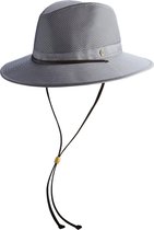 Coolibar - Pletbare geventileerde UV Hoed voor heren - Kaden - Rookgrijs - maat L/XL (58,5CM)