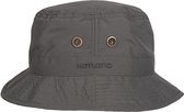 Hatland - Waterbestendige UV Bucket hoed voor heren - Kasai - Antraciet - maat M (57CM)