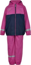 Color Kids - Regenpak met fleece voor meisjes - Colorblock - Roze - maat 128cm